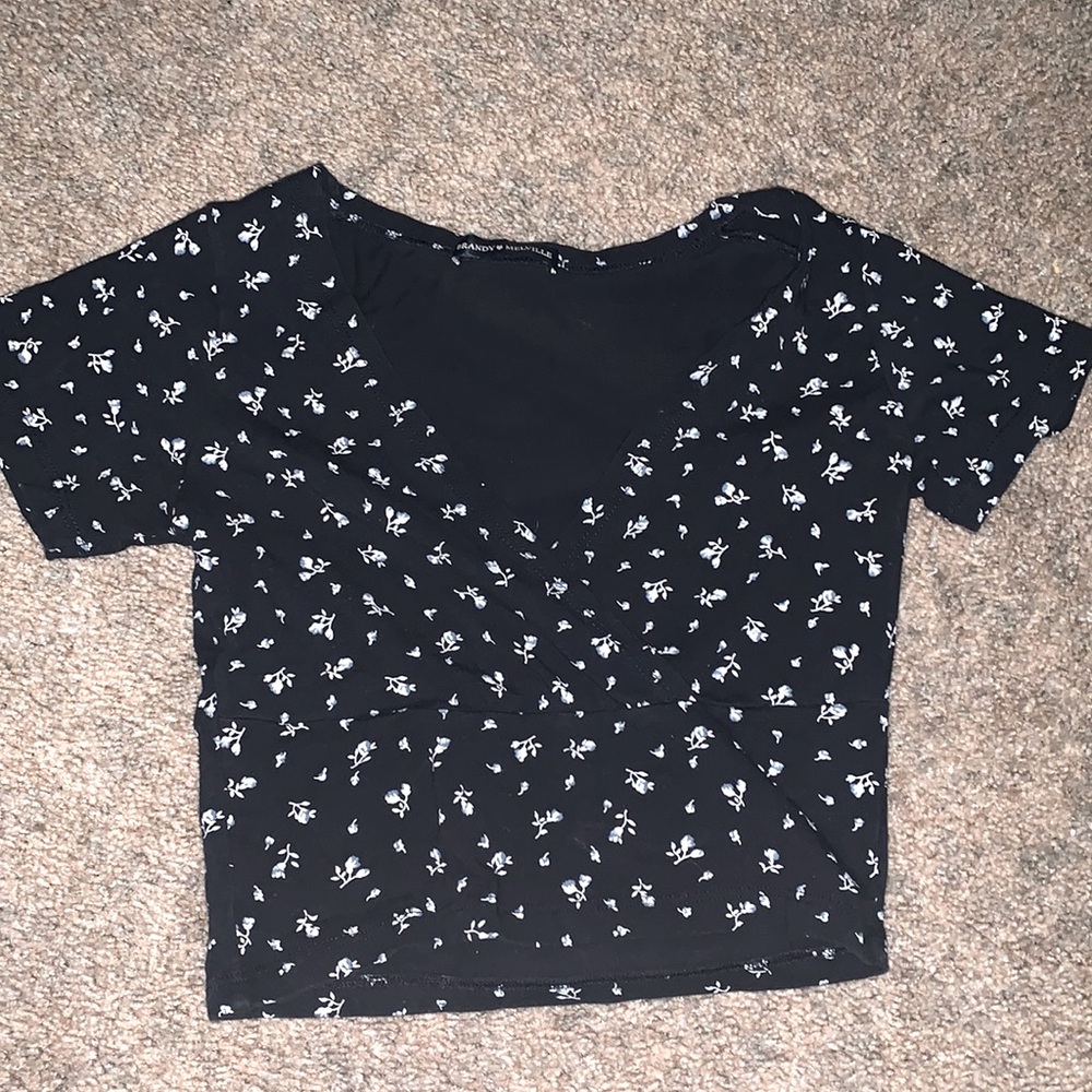 Brandy Melville Floral Crop Top